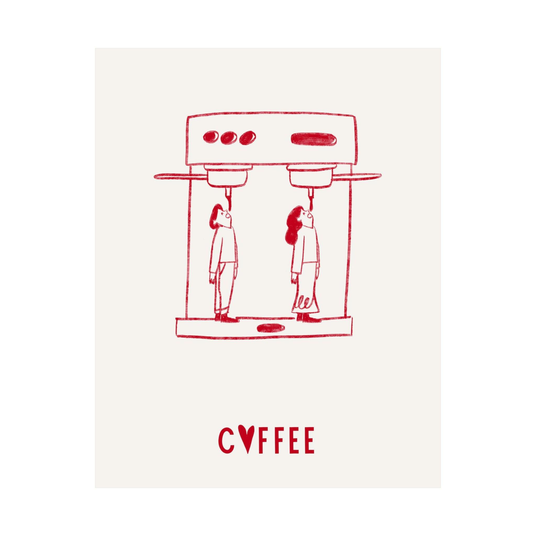Coffee Lover Heart Poster