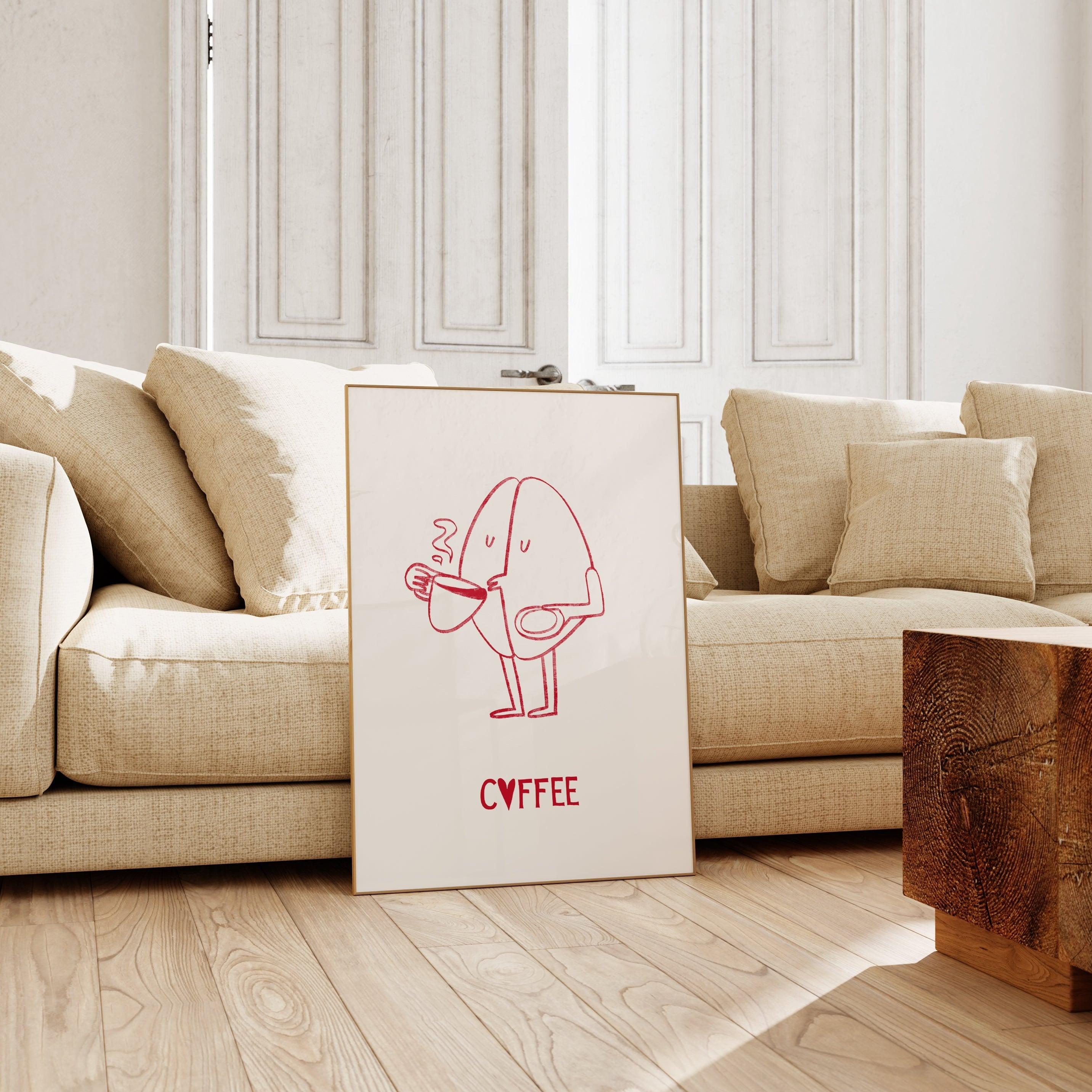 Coffee Lover Red Poster