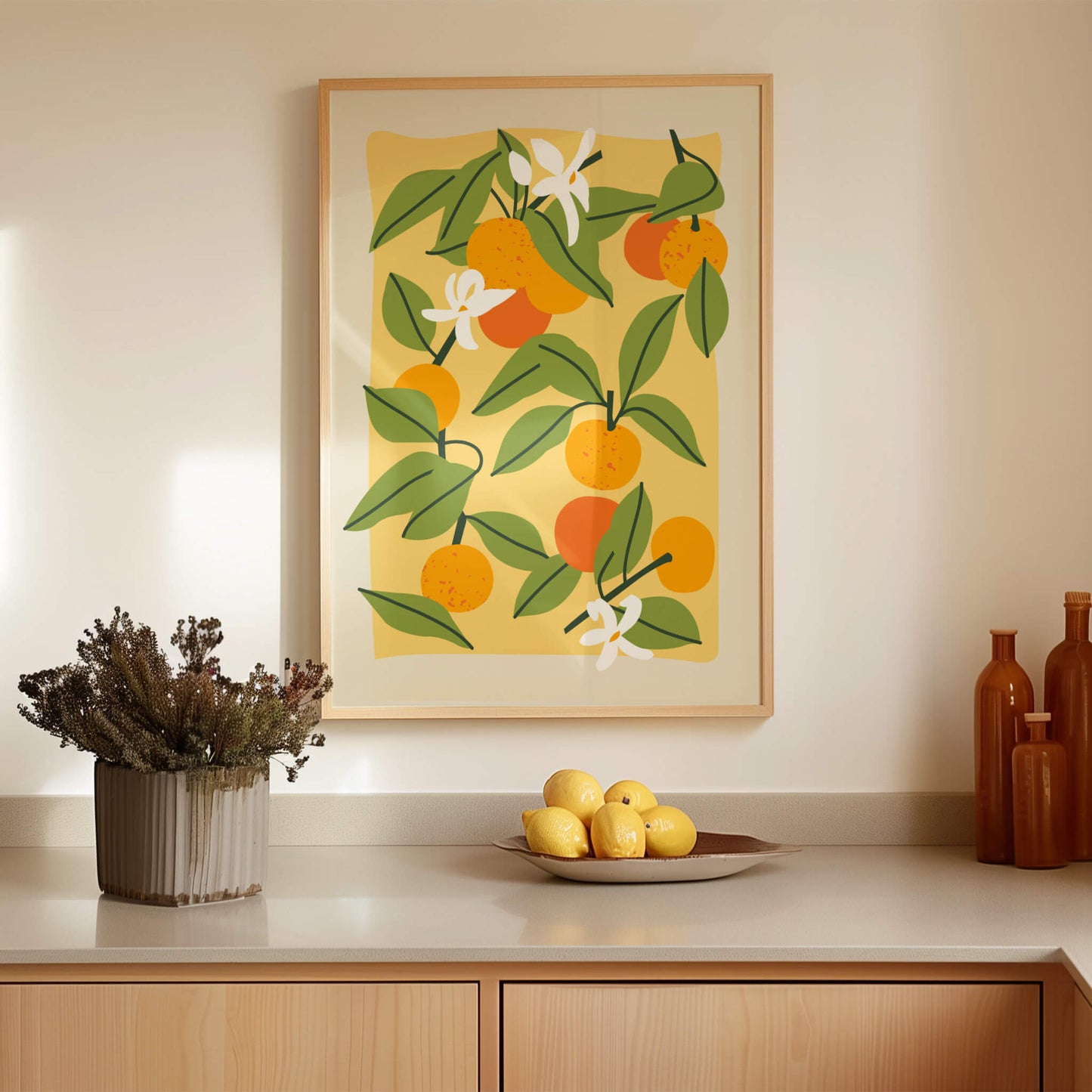 Tangerine Fruit Market Poster