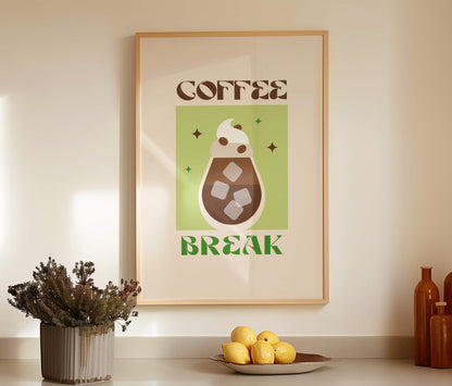 Iced Coffee Green Poster