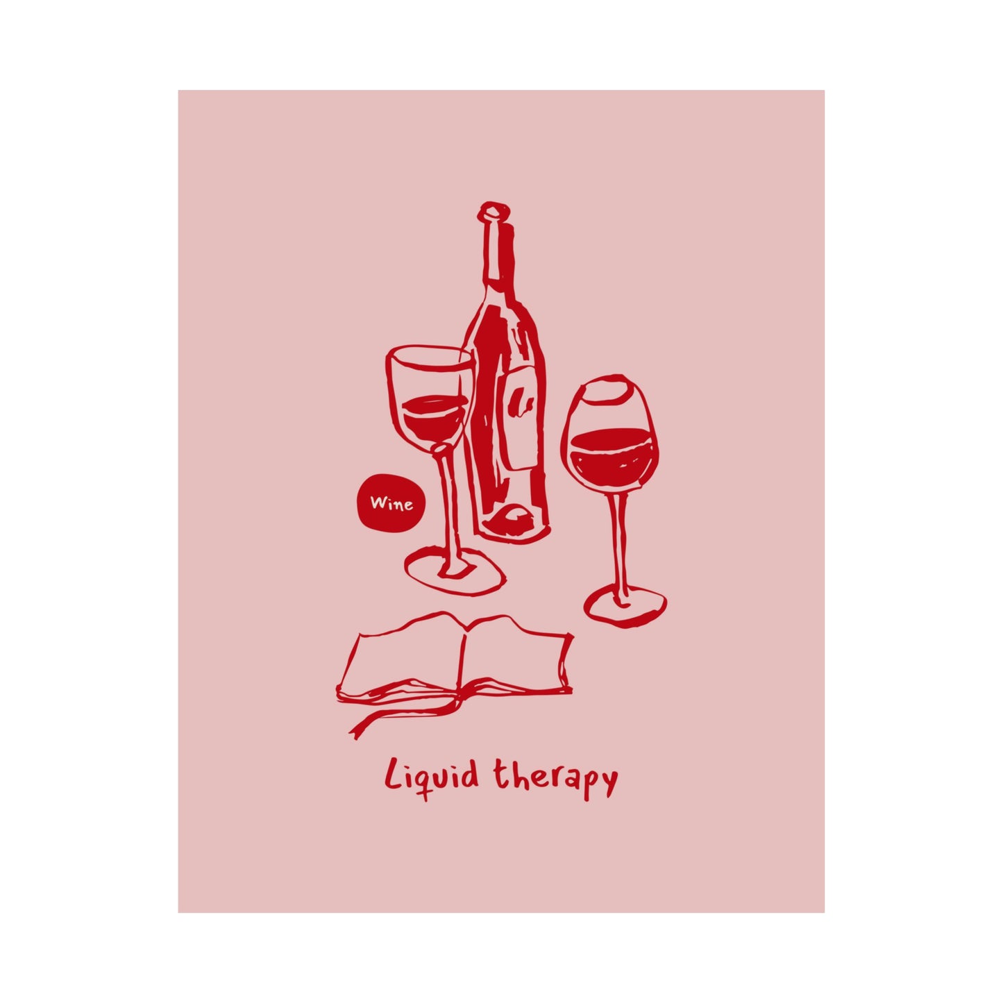Liquid Therapy Red and Pink Poster
