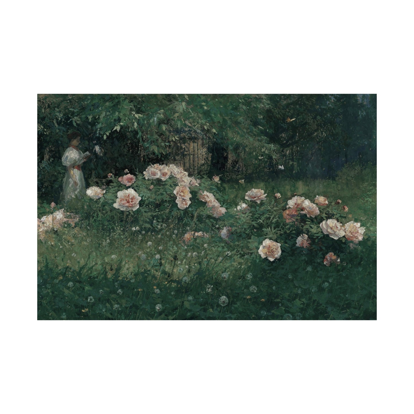 Vintage Rose Garden Poster
