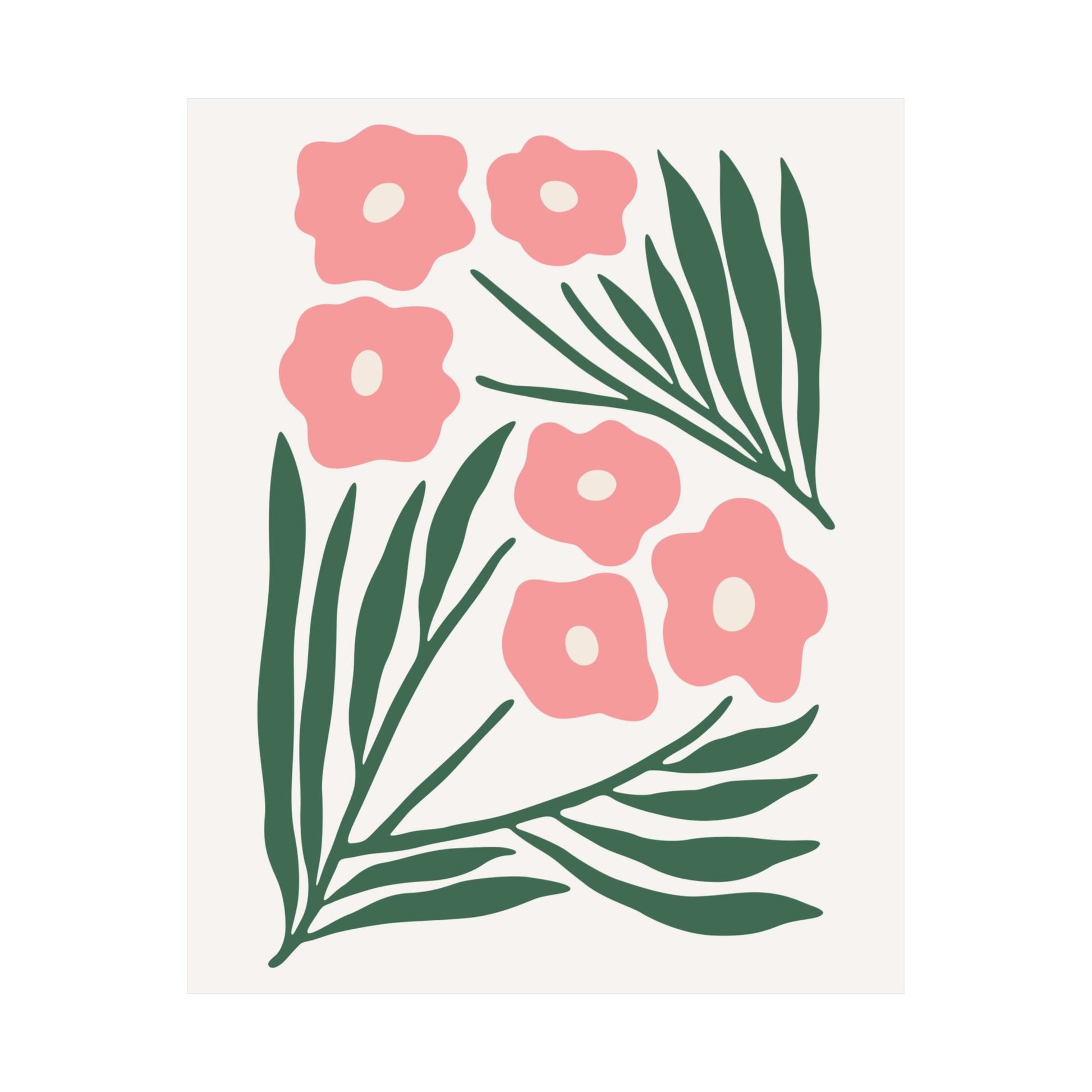 Abstract Pink Flower Poster