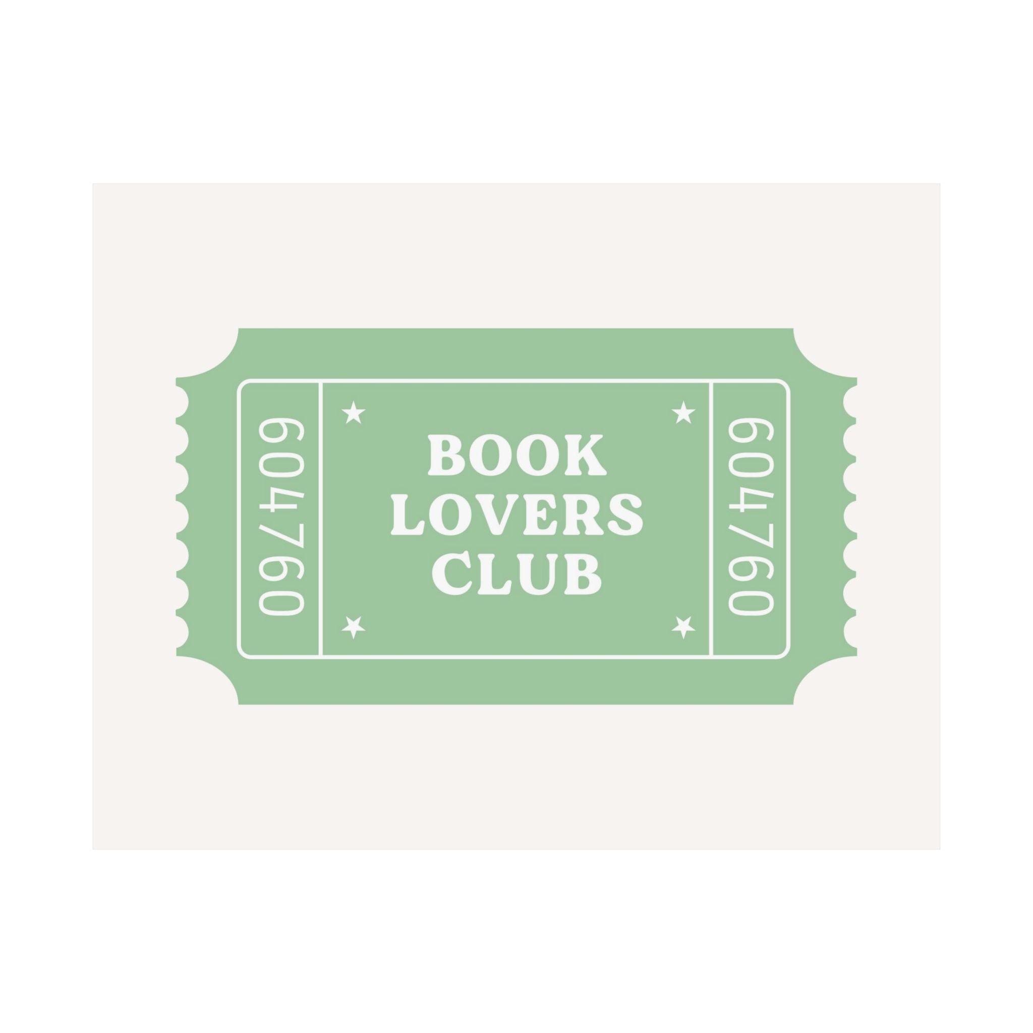 Book Lovers Club Green Poster