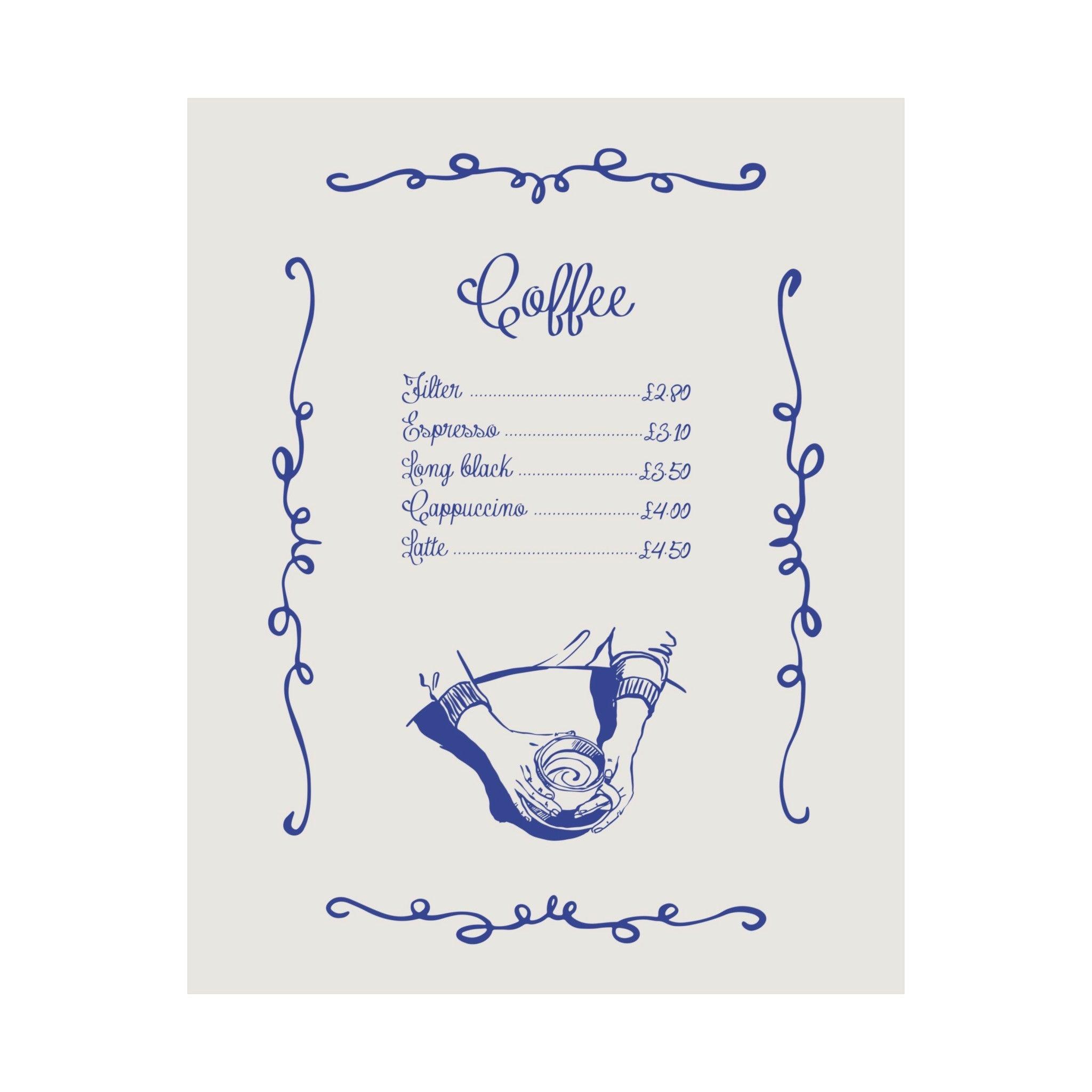 Coffee Menu Poster