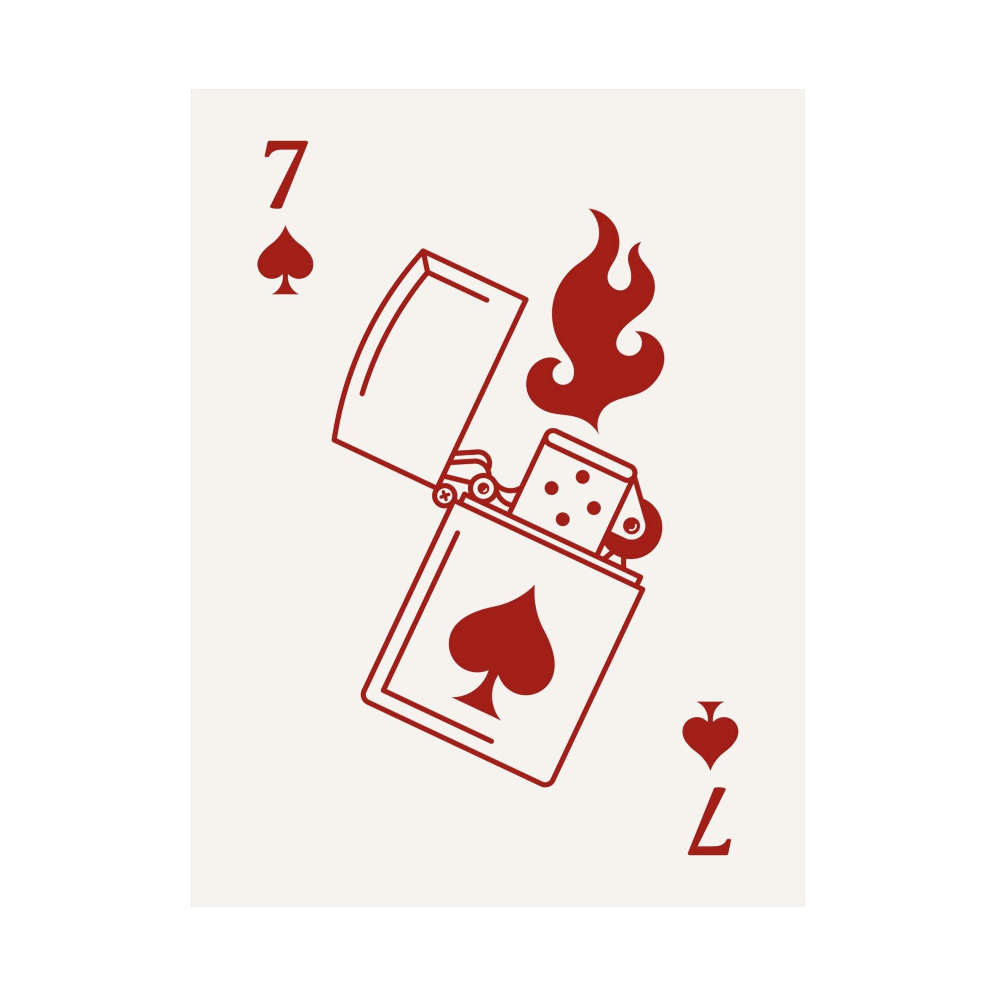 Lighter Playing Card Poster