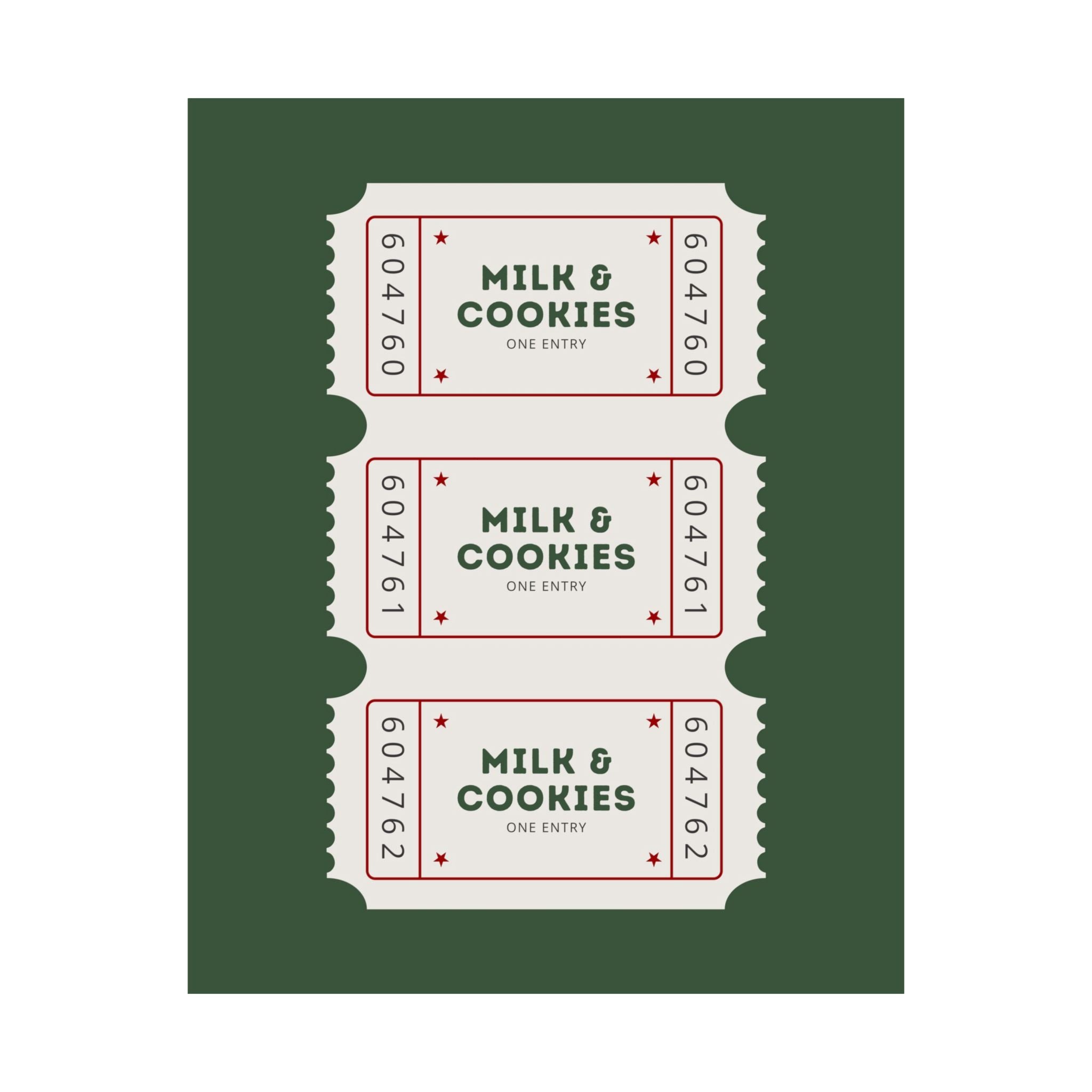 Milk & Cookies Ticket Poster
