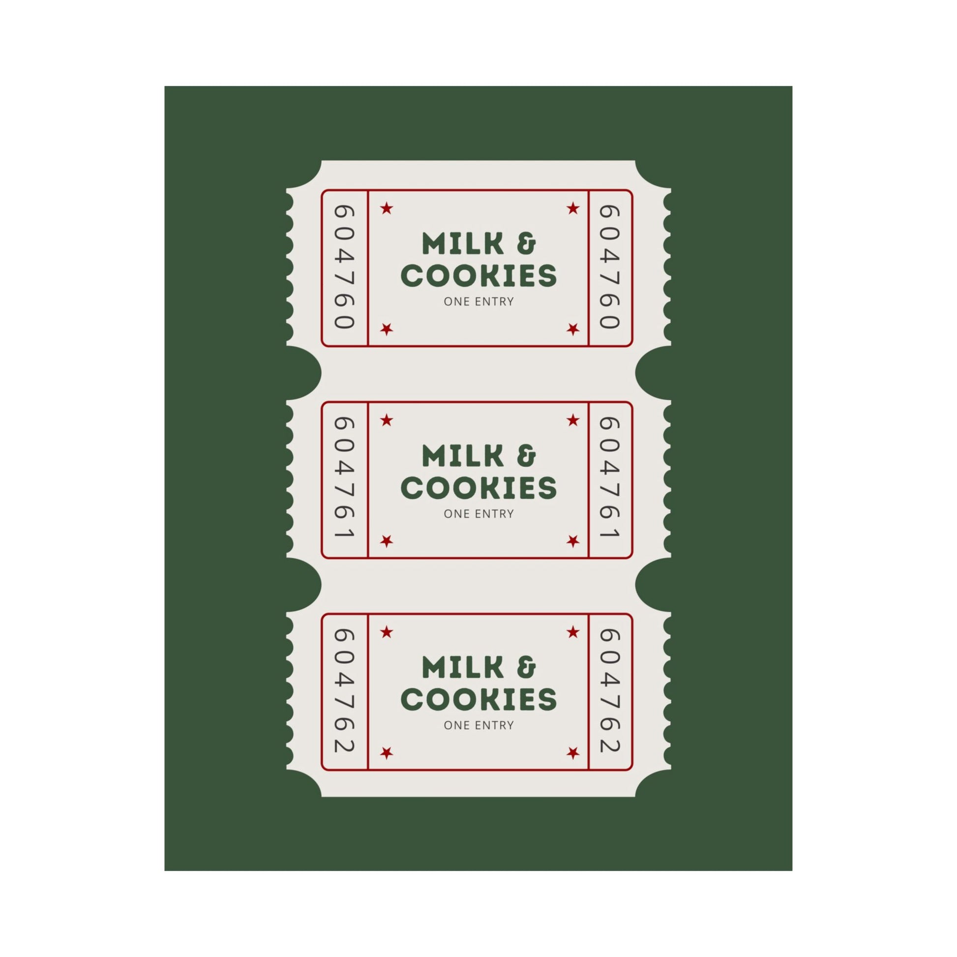 Milk & Cookies Ticket Poster