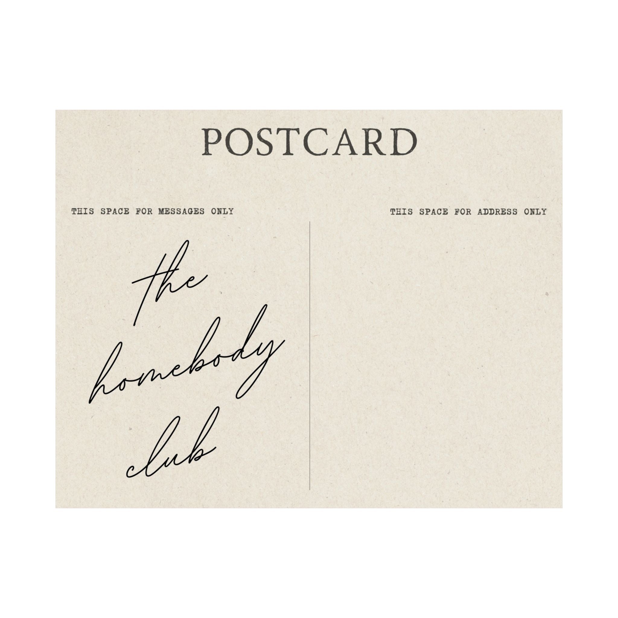 The Homebody Club Vintage Postcard Poster