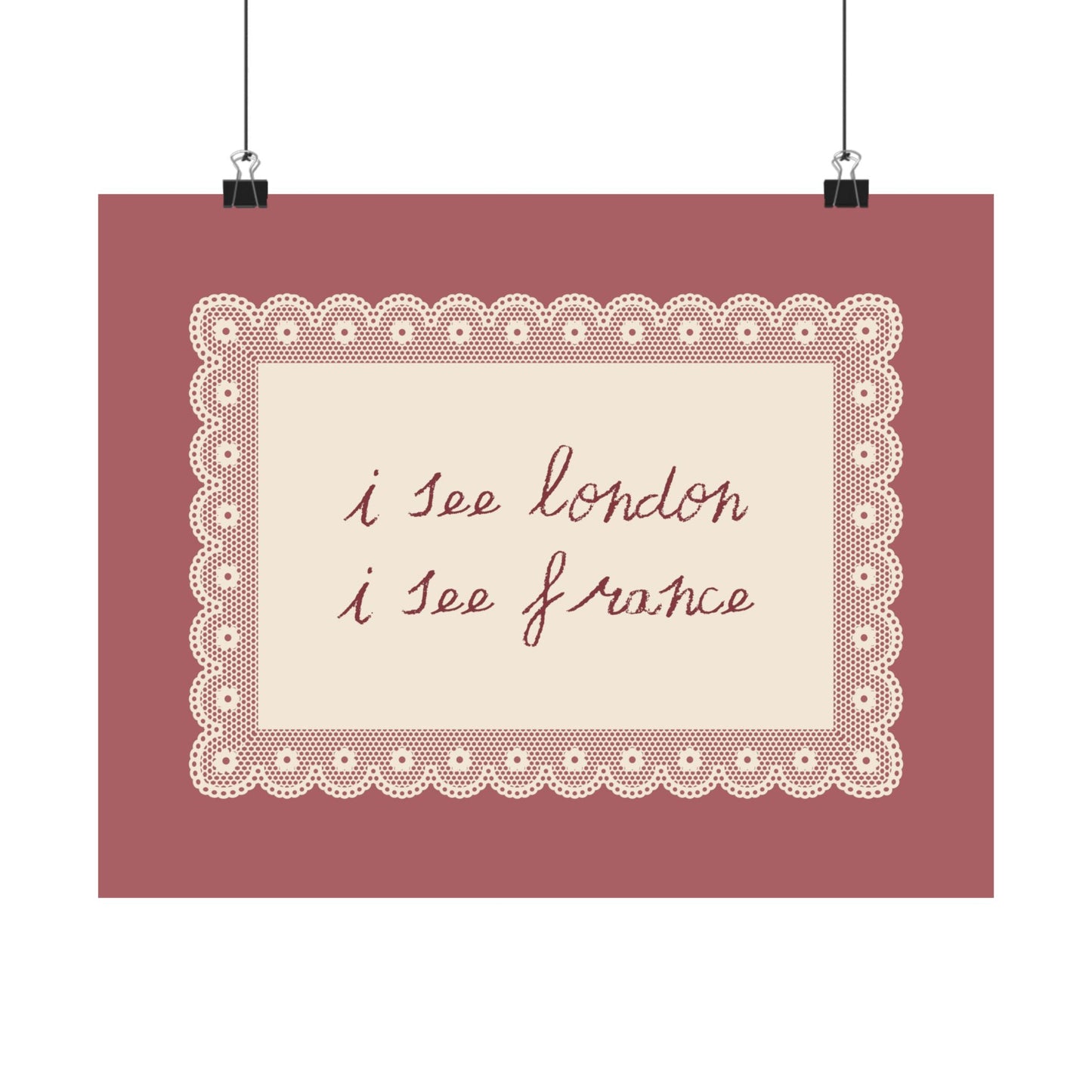 How Lucky Are We Vintage Lace Quote Poster