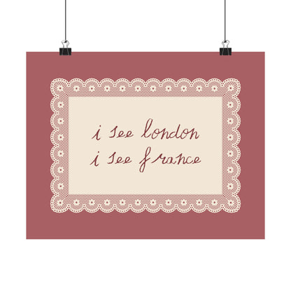 How Lucky Are We Vintage Lace Quote Poster