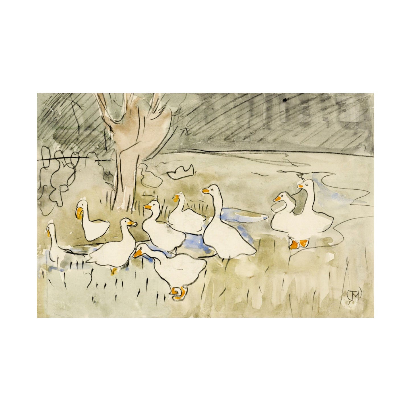 Duck Pond Nursery Poster