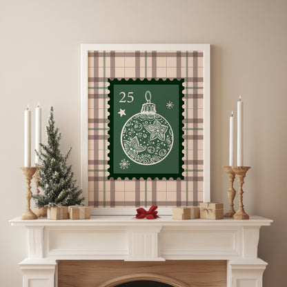Christmas Ornament Stamp Poster