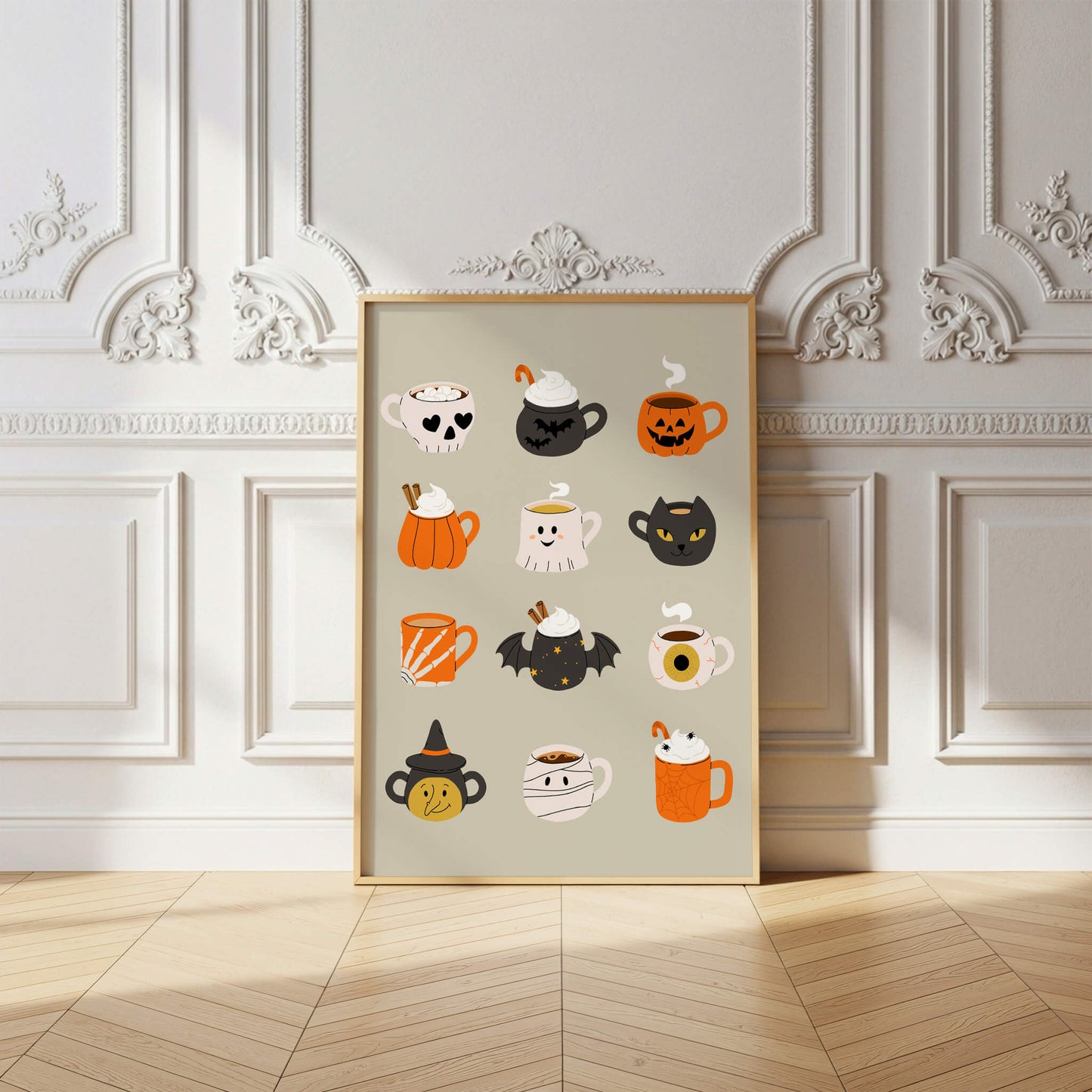 Halloween Mug Collection Poster