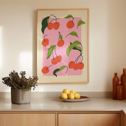 Cherries Fruit Market Poster