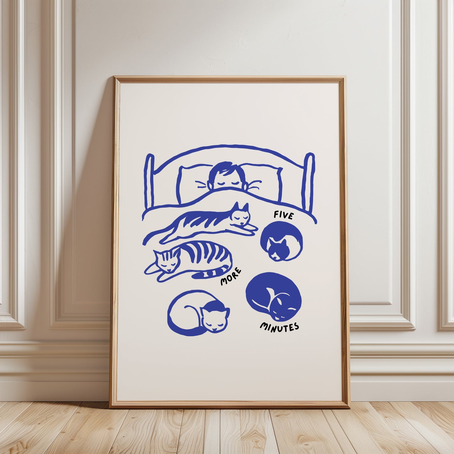 Five More Minutes Cat Poster