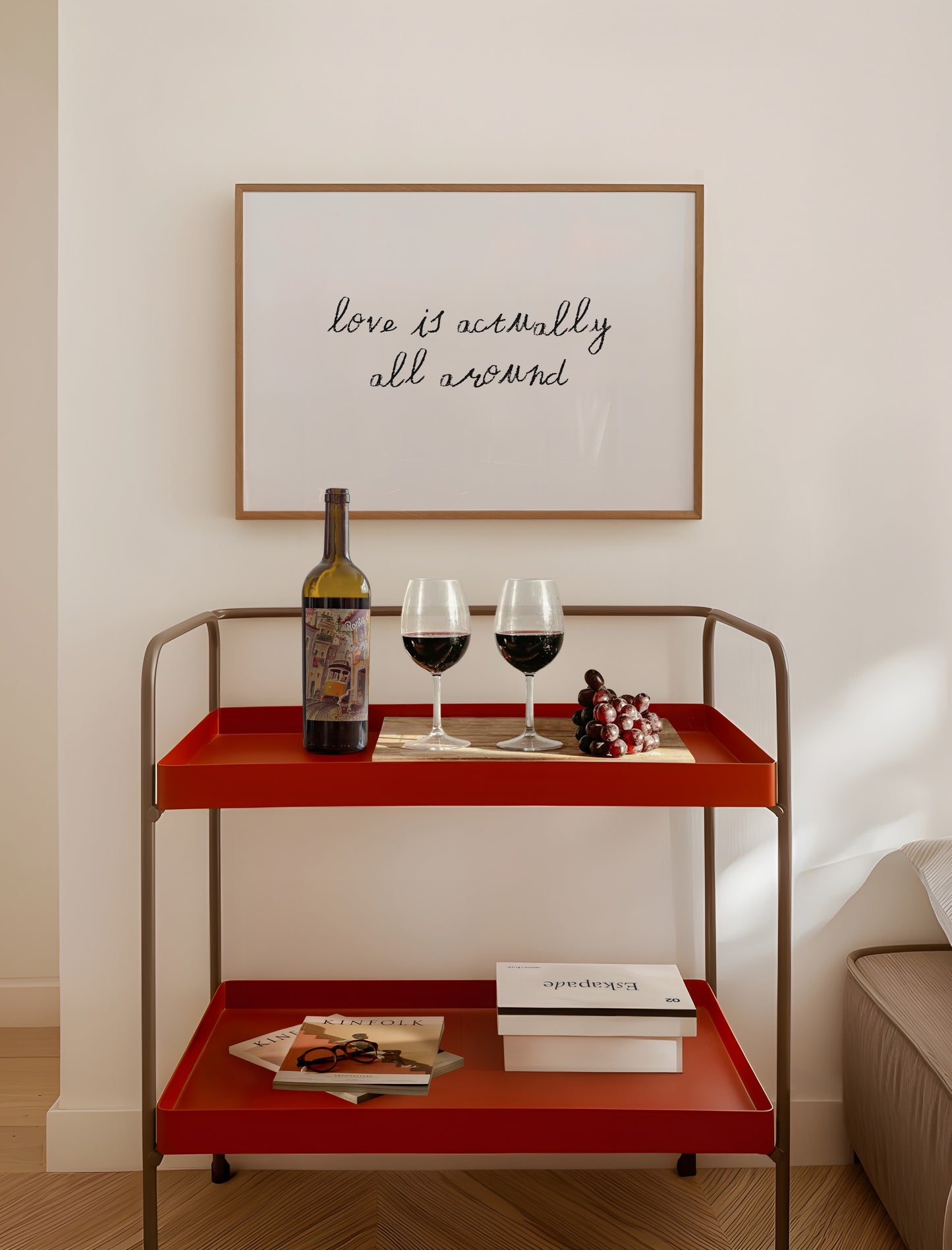 Love is Actually All Around Minimalist Quote Poster