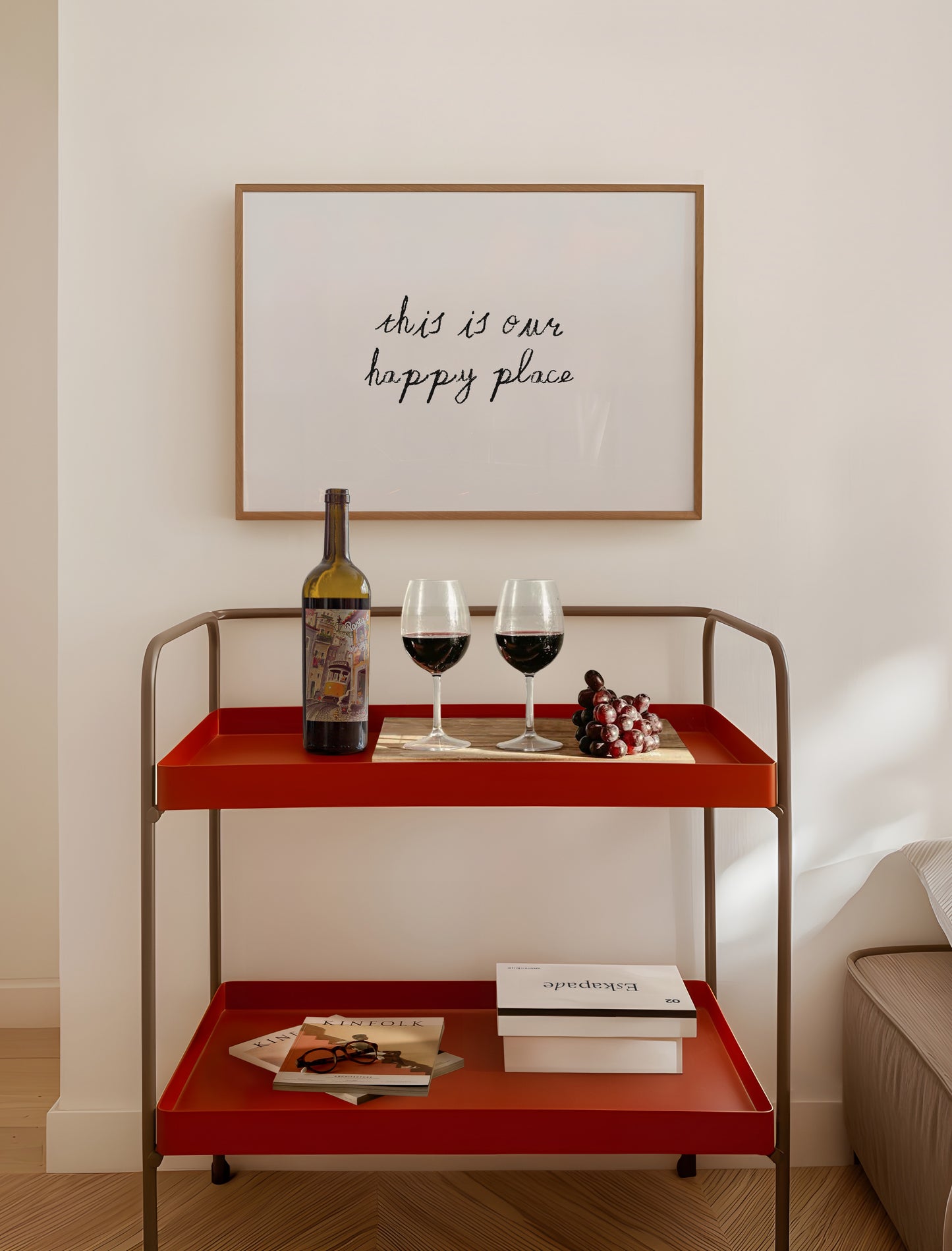 This Is Our Happy Place Minimalist Quote Poster