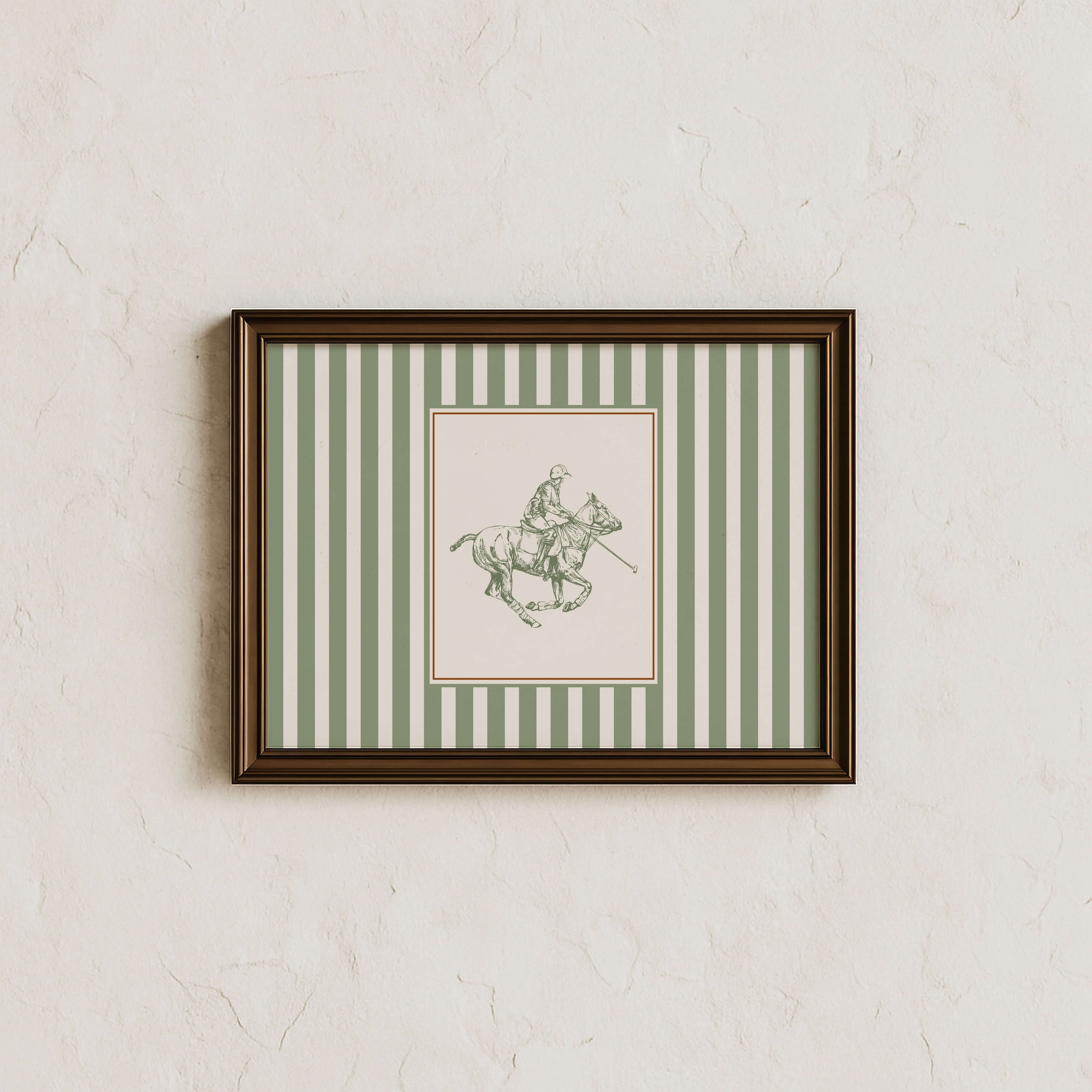 Classic Polo Player Equestrian Horizontal Poster