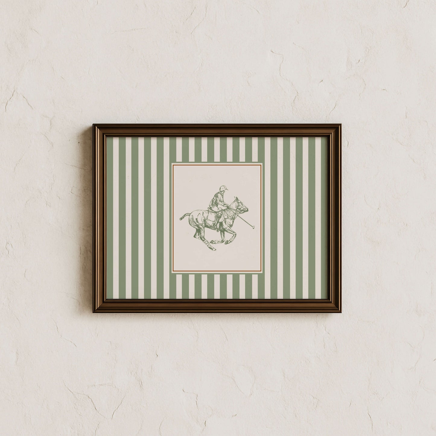 Classic Polo Player Equestrian Horizontal Poster