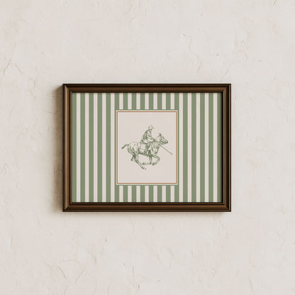 Classic Polo Player Equestrian Horizontal Poster