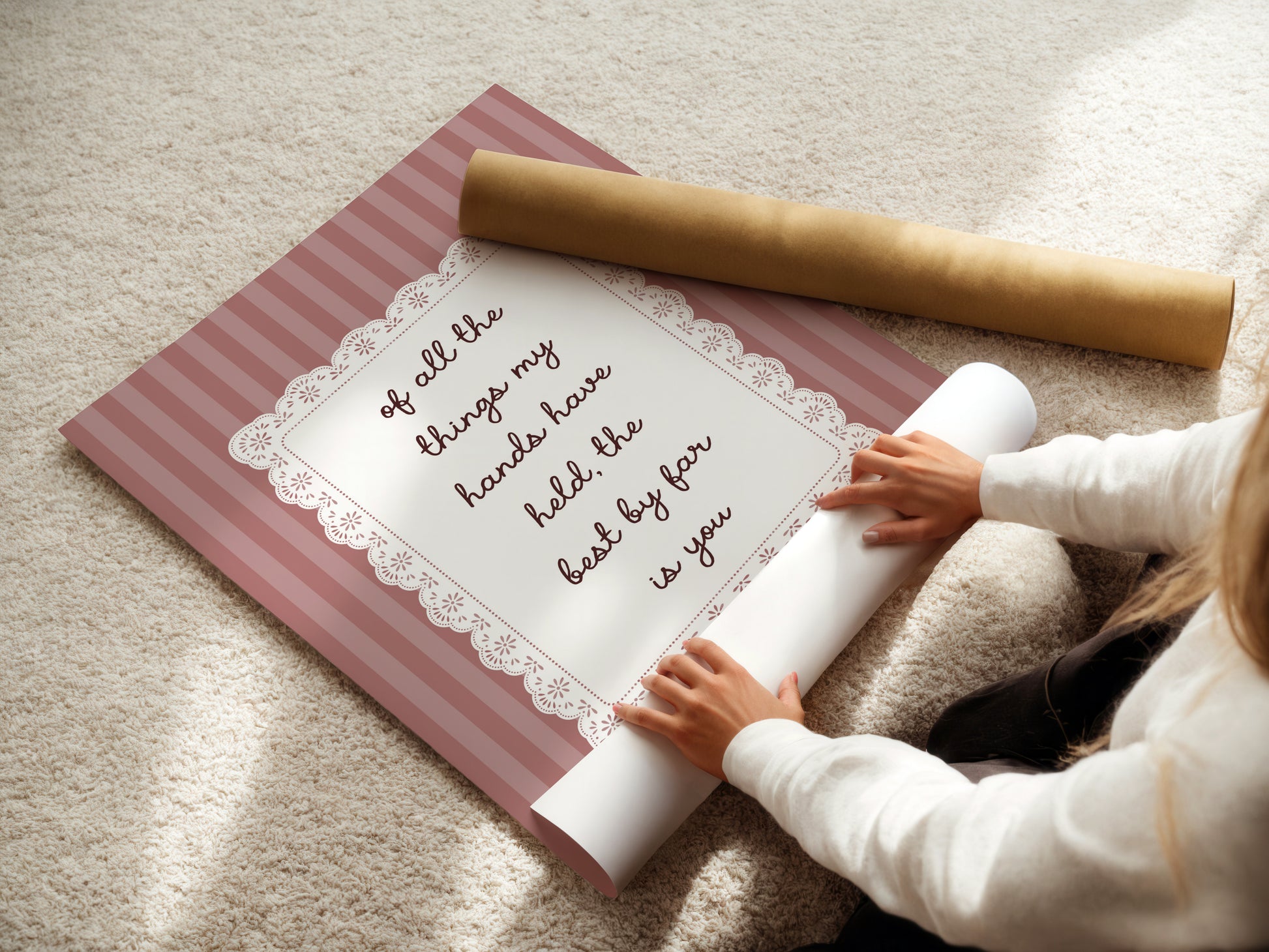 Lace Quote Nursery Poster
