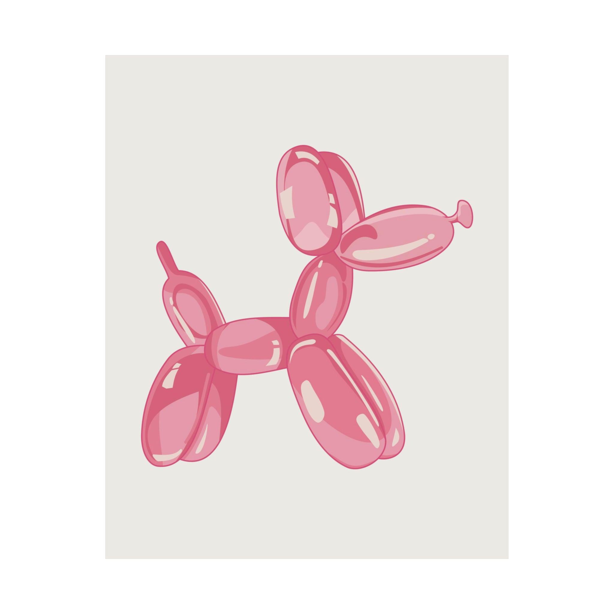 Pink Balloon Dog Poster