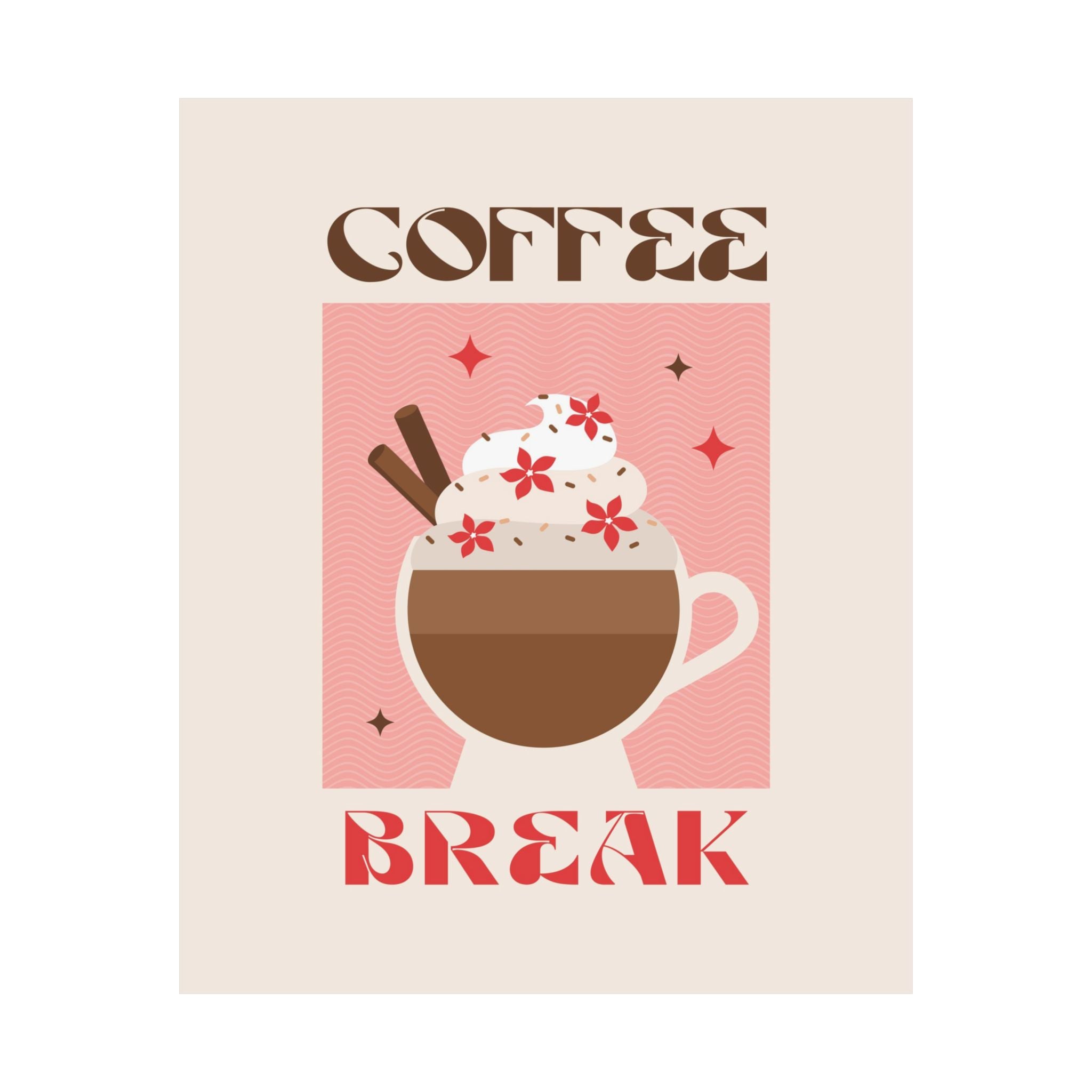 Iced Coffee Red Poster