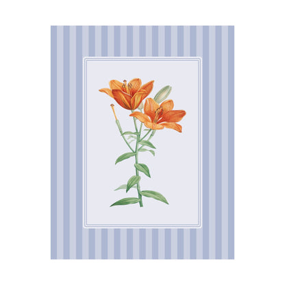 Orange Lily Vintage Botanical Poster
