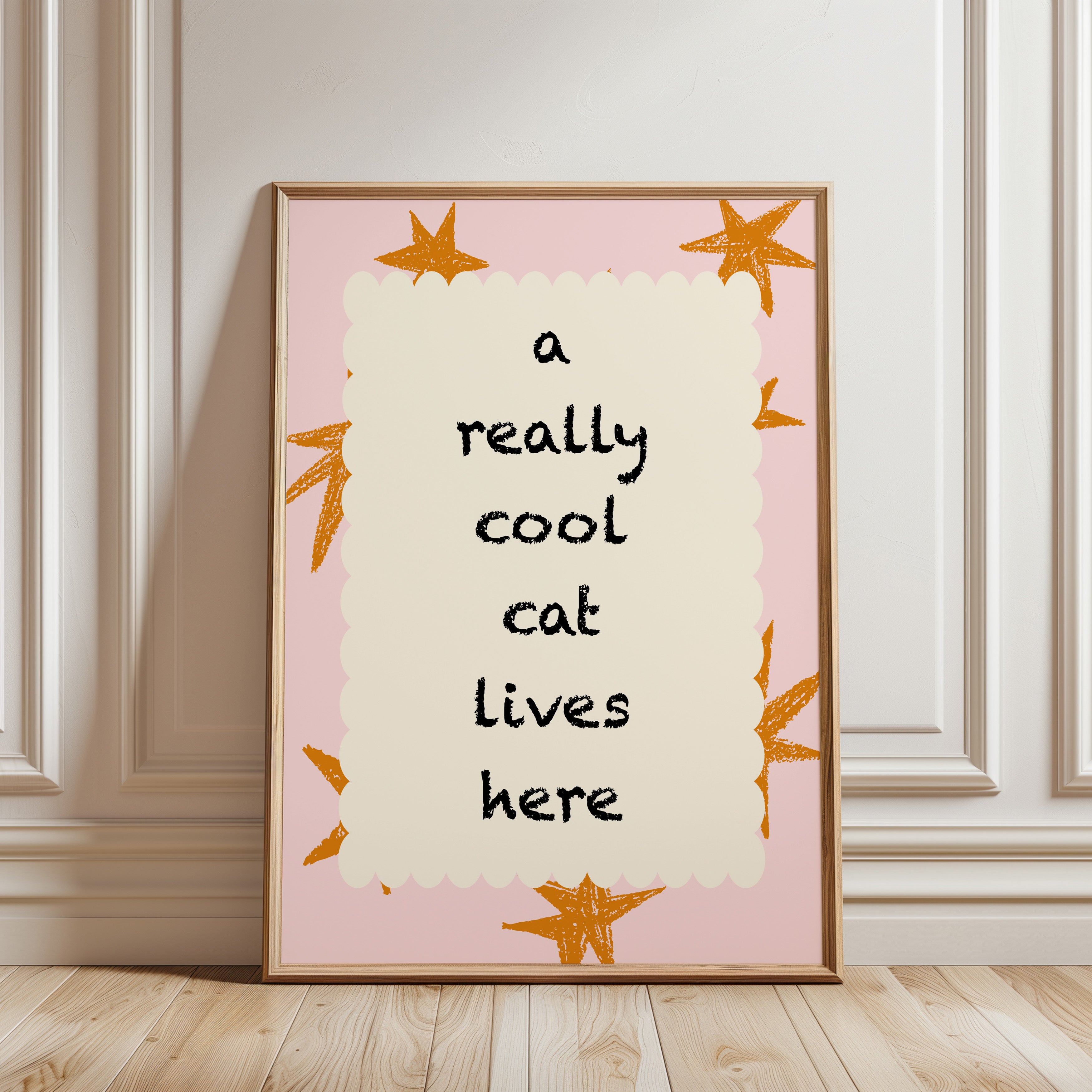 A Really Cool Cat Lives Here Poster