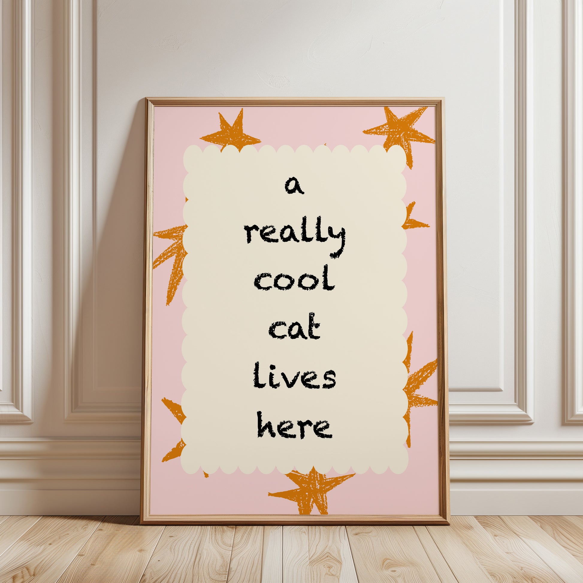 A Really Cool Cat Lives Here Poster