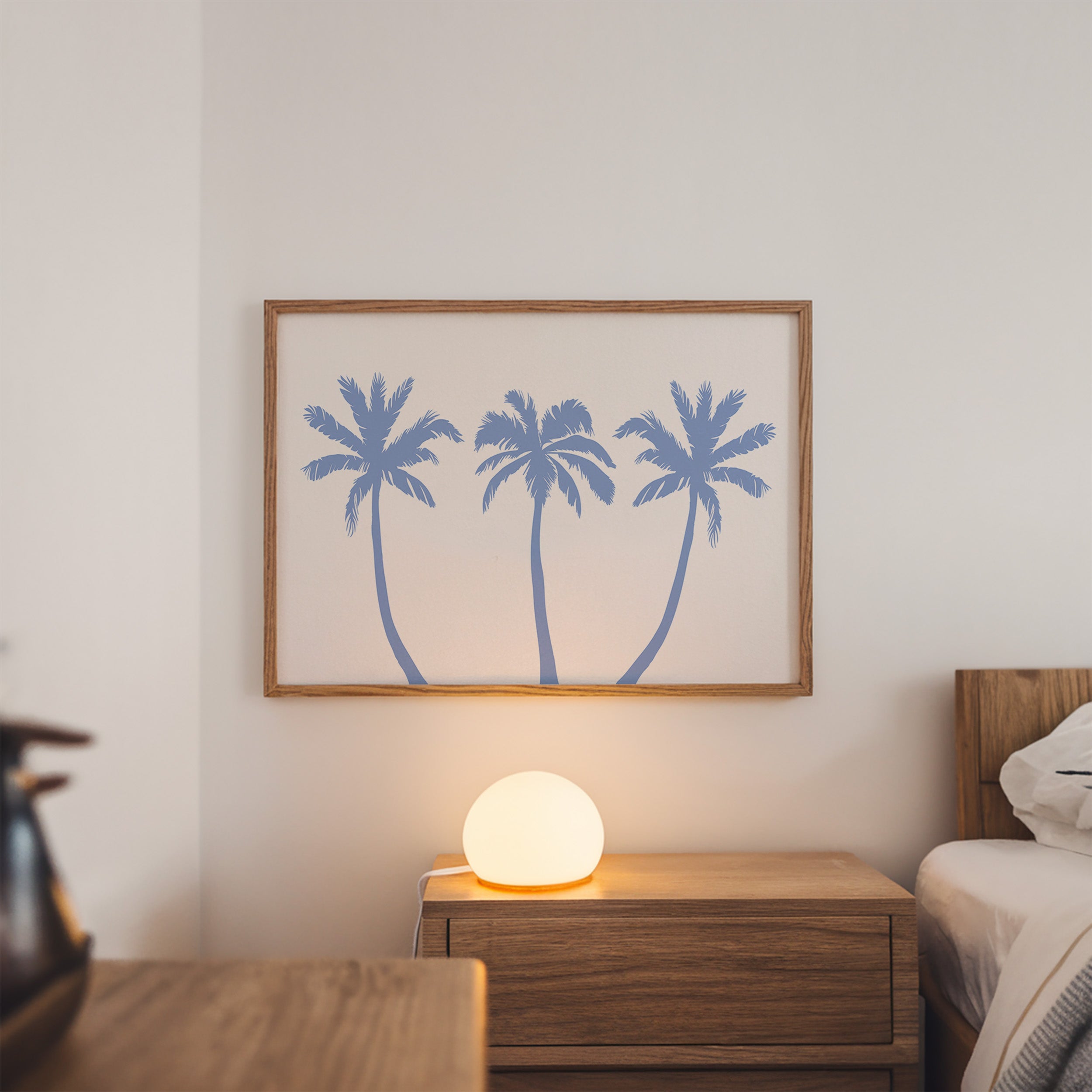 Palm Trees Blue Poster