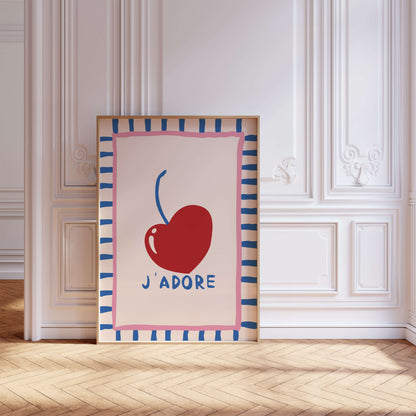 J'adore Cherry Poster