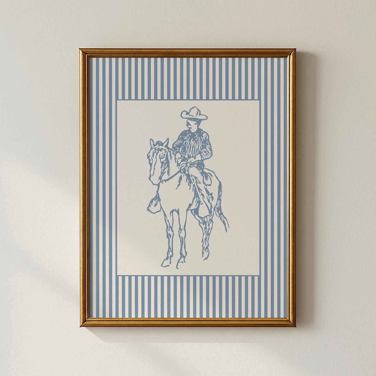Cowboy Striped Poster