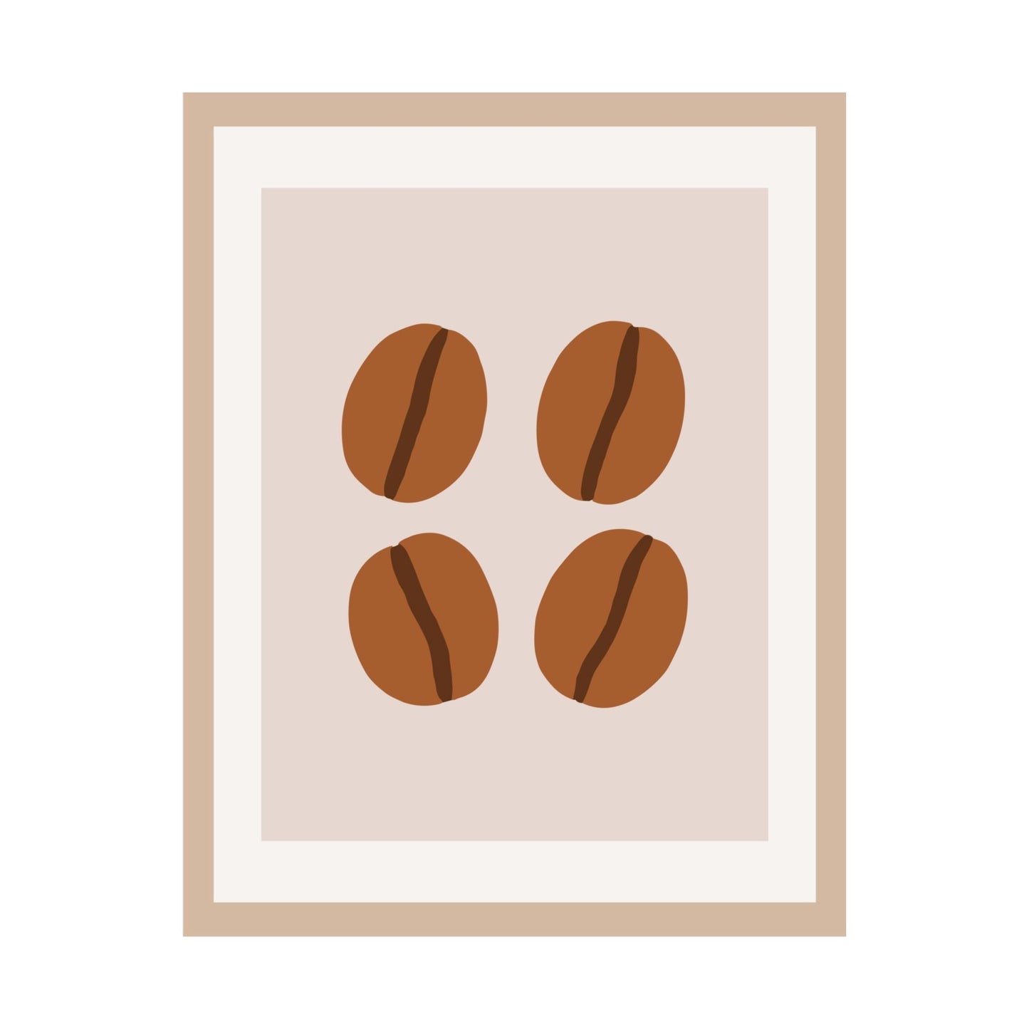 Minimalist Coffee Beans Poster