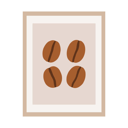 Minimalist Coffee Beans Poster