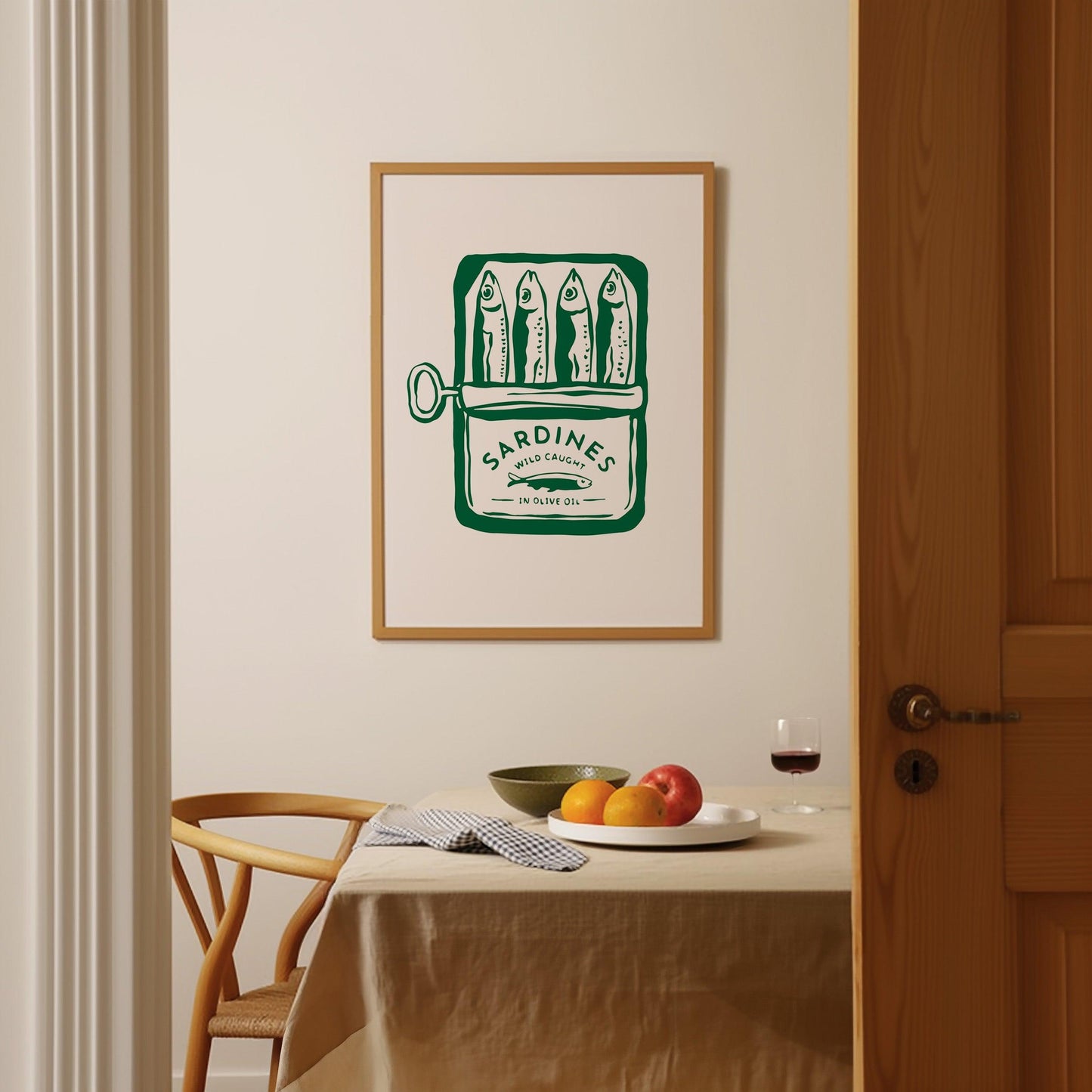 Green Sardines Kitchen Poster