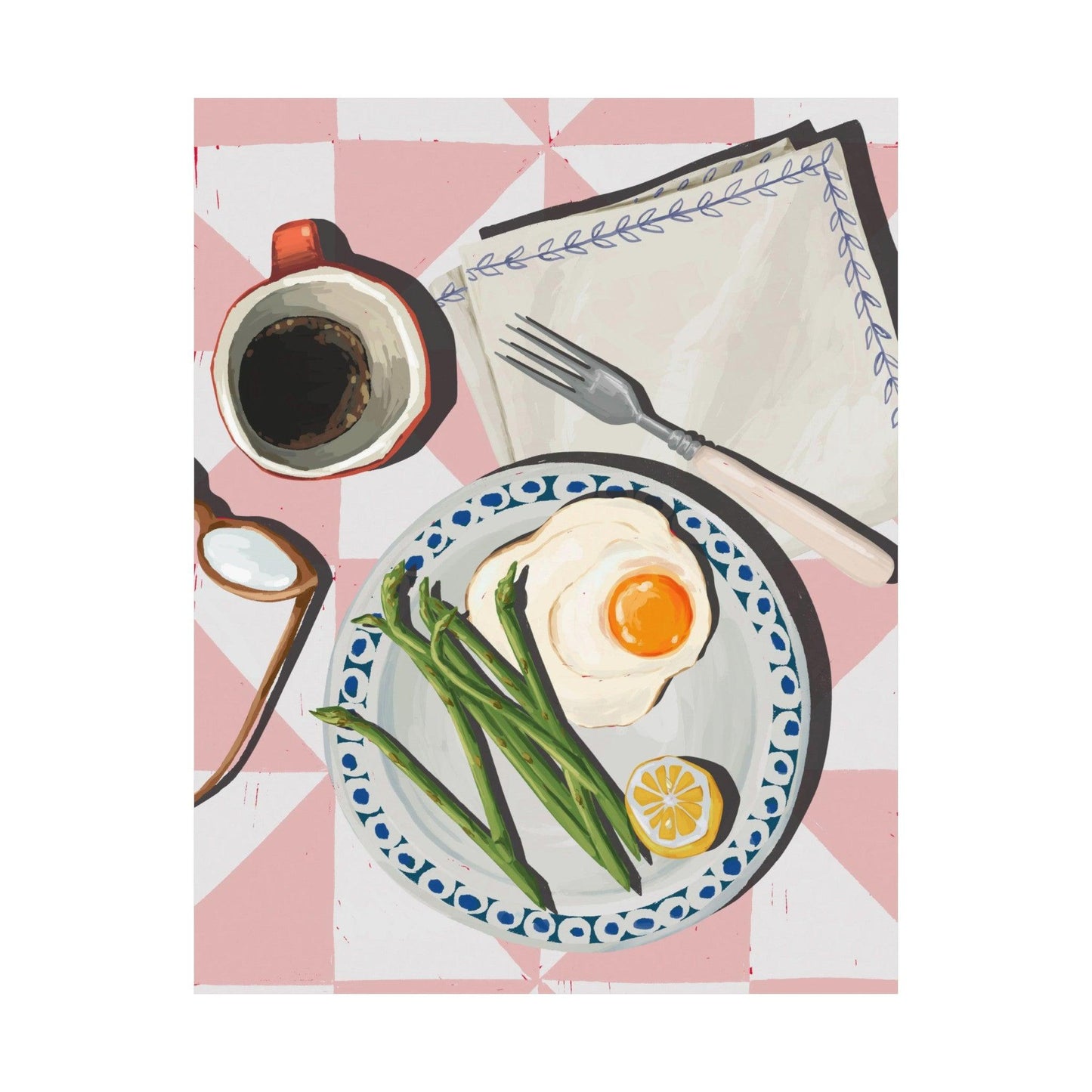 Pink Breakfast Table Poster