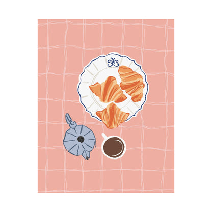 Coffee & Croissant Poster