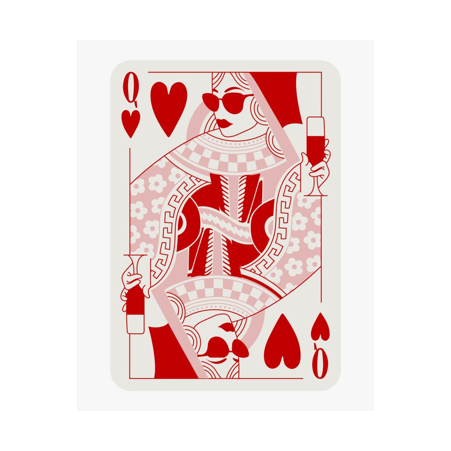 Queen of Hearts Cocktail Red Poster