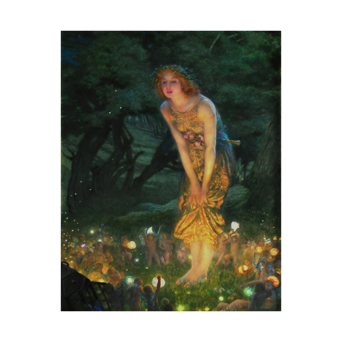 Midsummer Fairies Vintage Poster