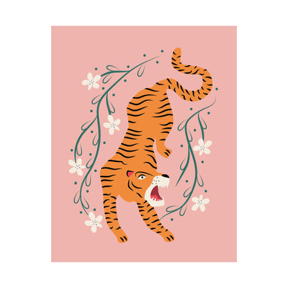 Tiger Flower Poster