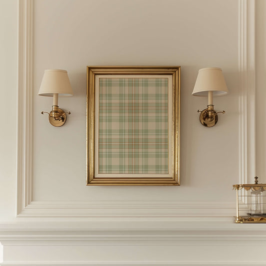 Plaid Cottagecore Poster