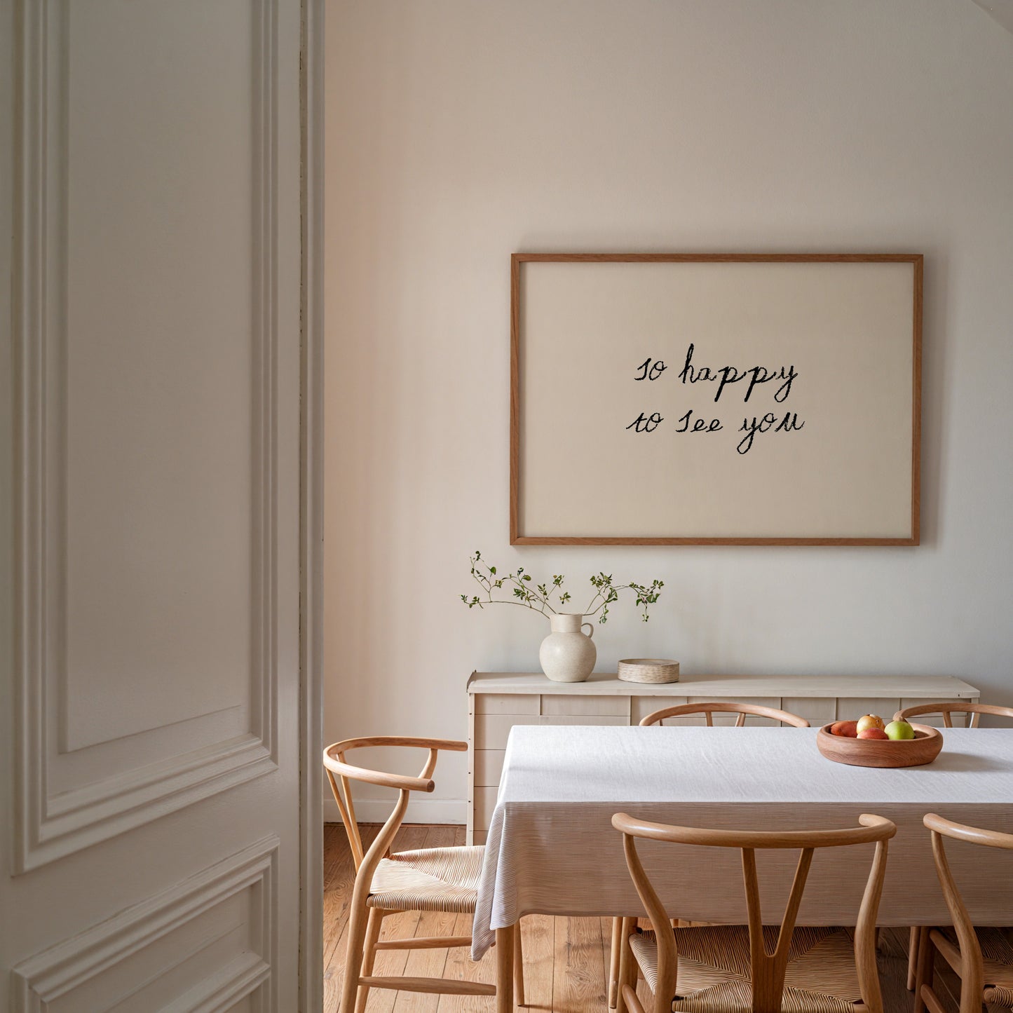 So Happy To See You Minimalist Quote Poster