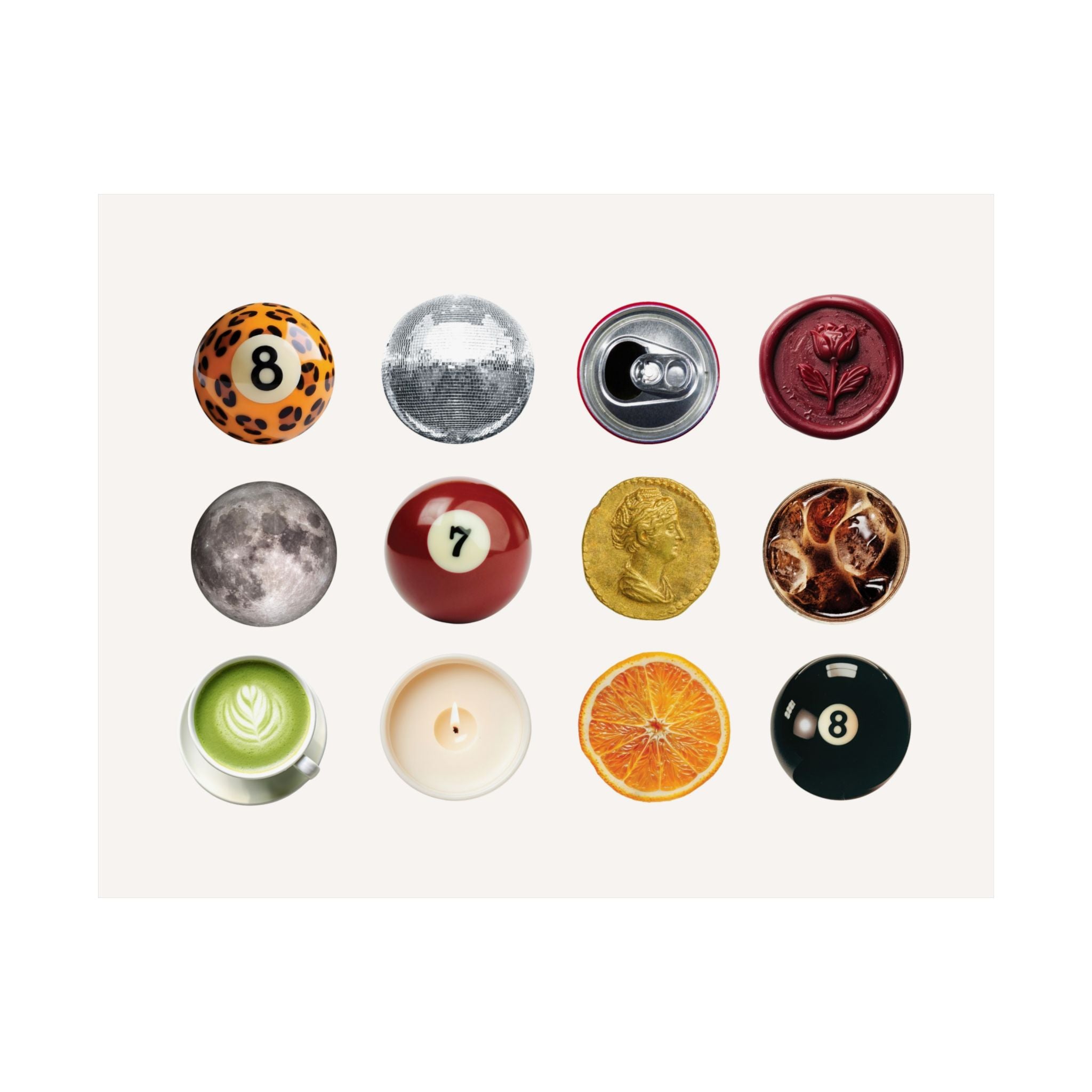 Circles Collage Horizontal Poster