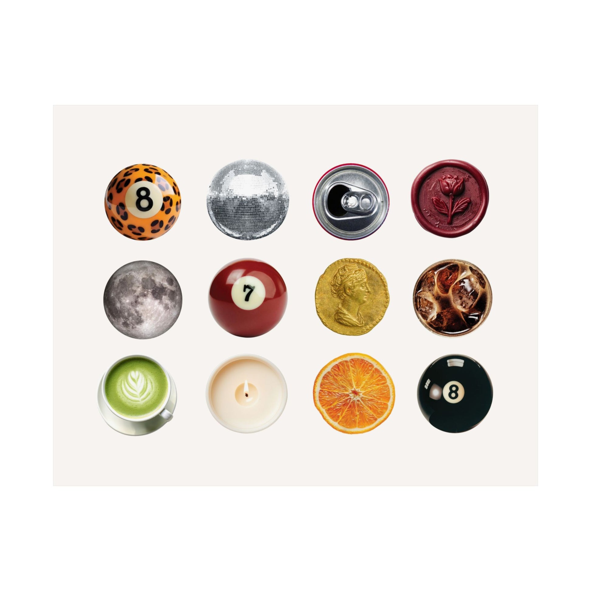Circles Collage Horizontal Poster