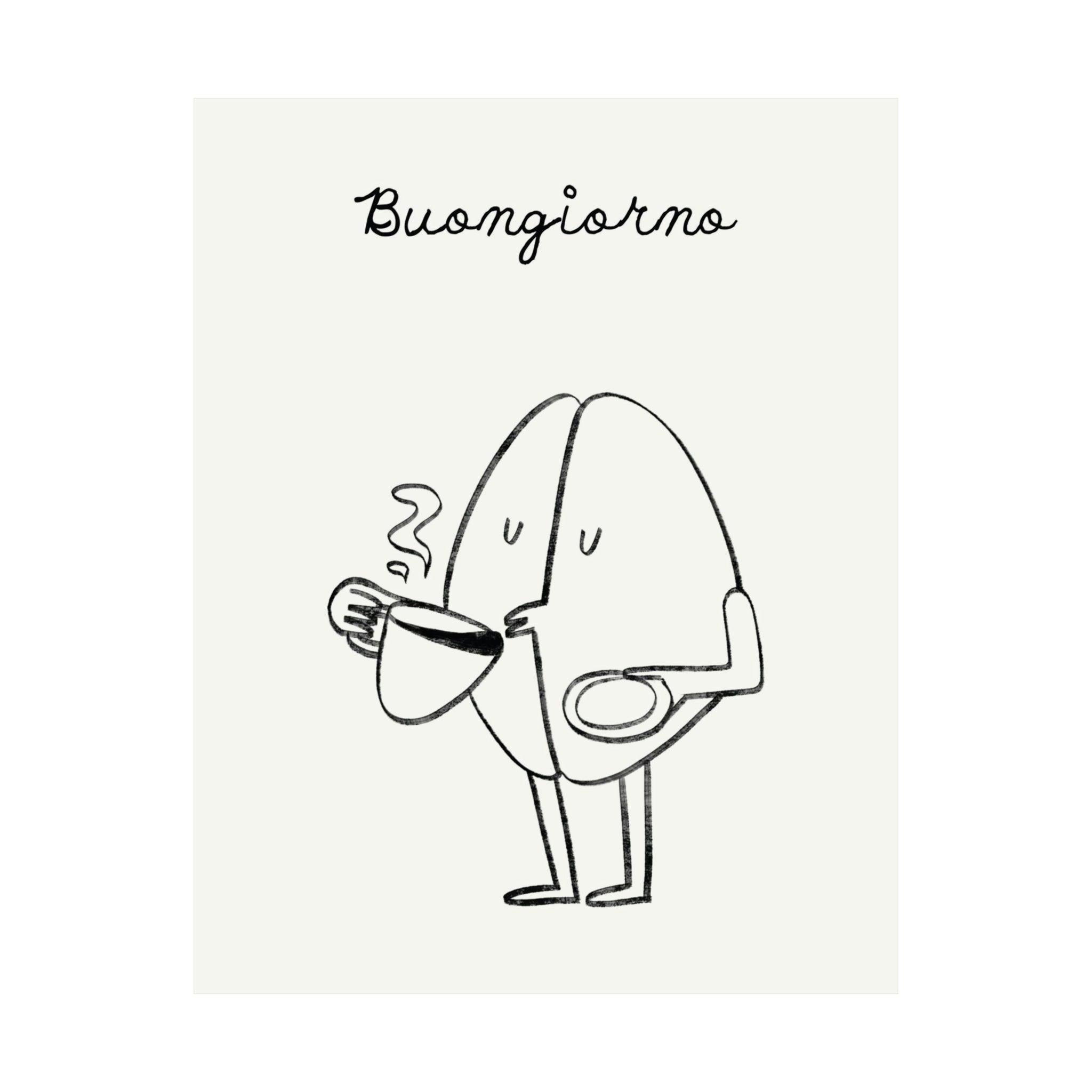 Buongiorno Coffee Bean Poster