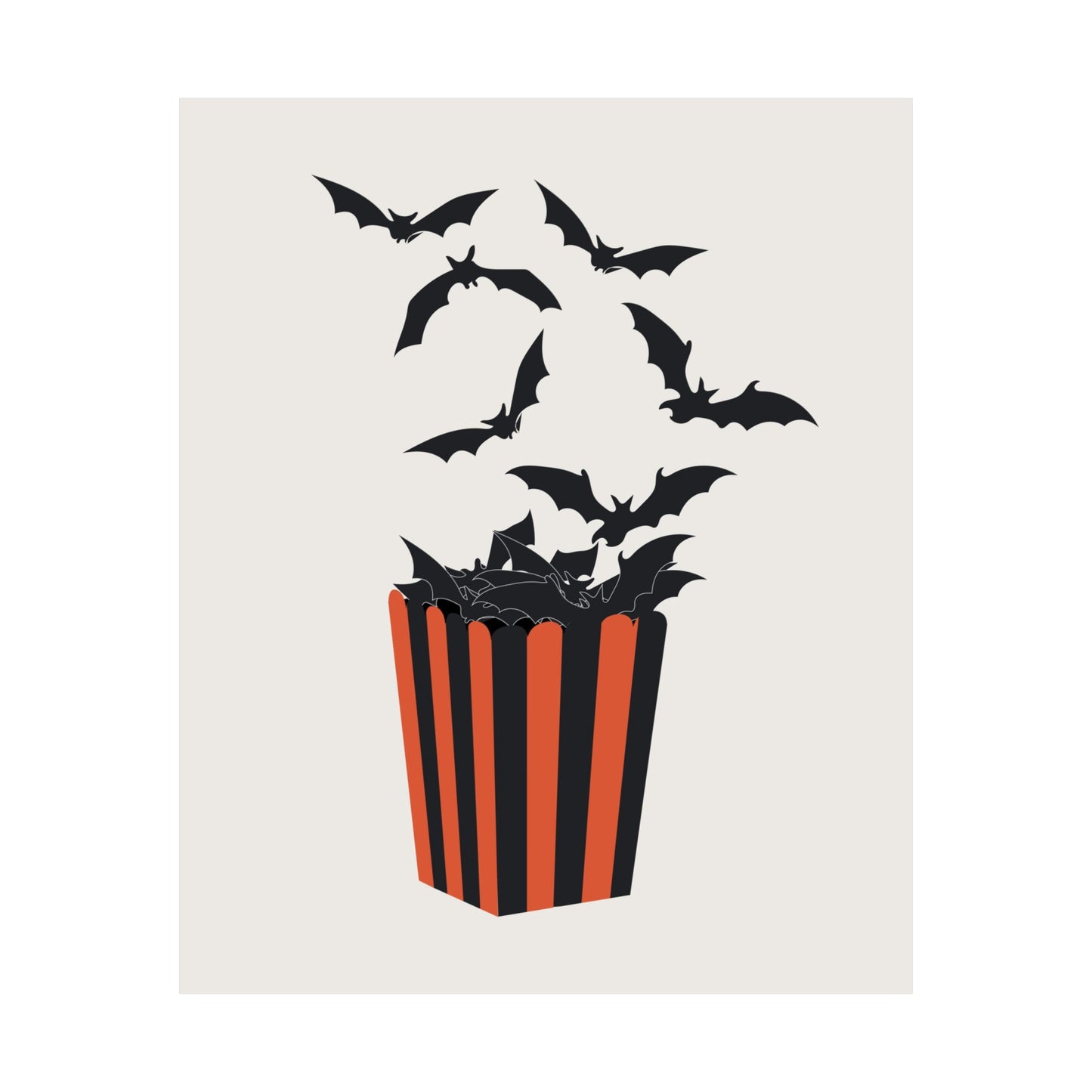 Popocorn Bats Halloween Poster