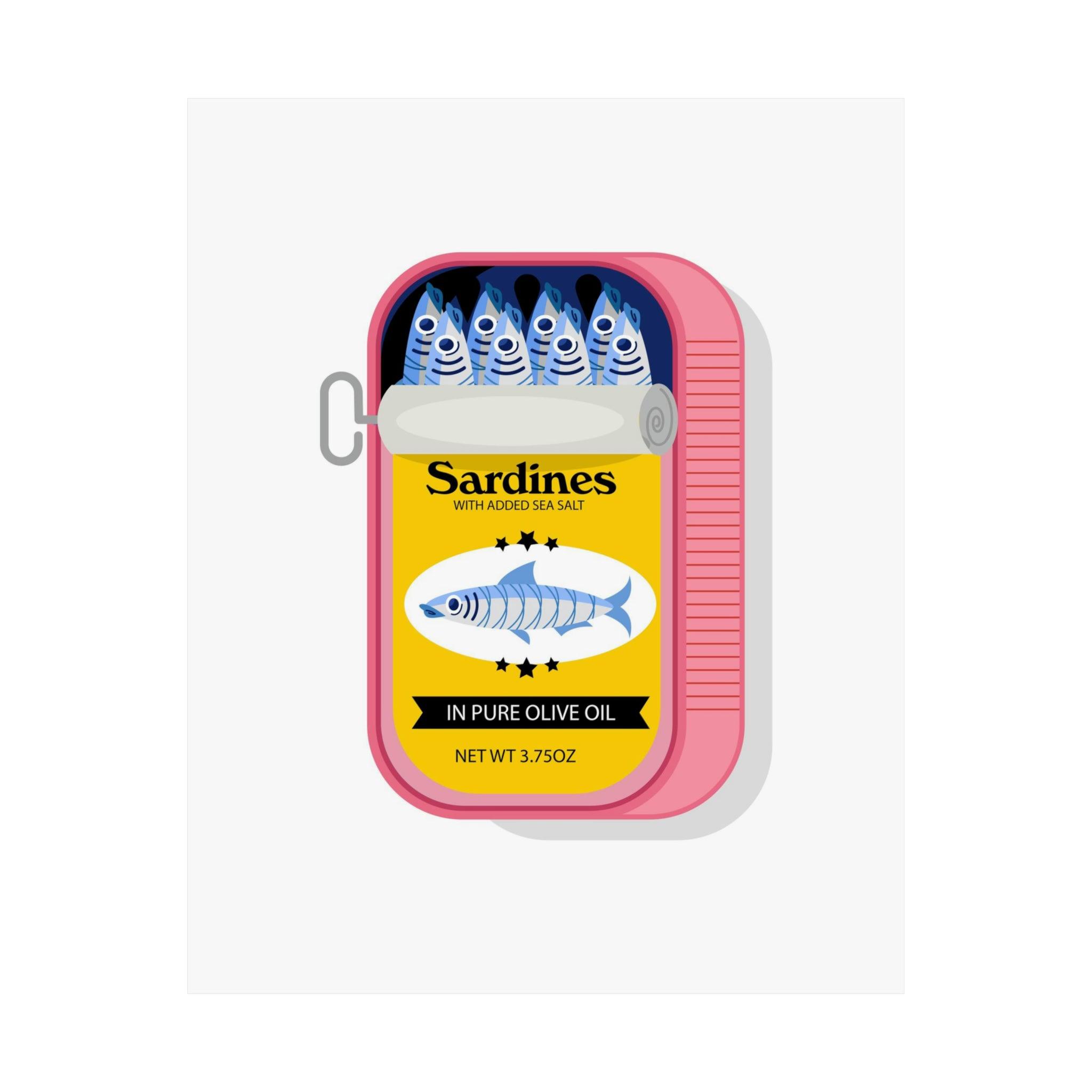 Sardines Pink & Yellow Poster