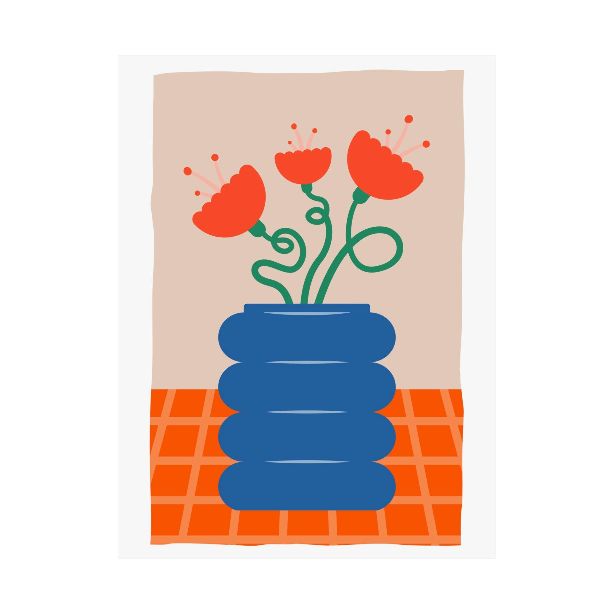 Colorful Orange Funky Poster